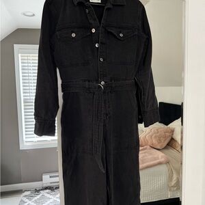 Abercrombie & Fitch Black Denim Jumpsuit